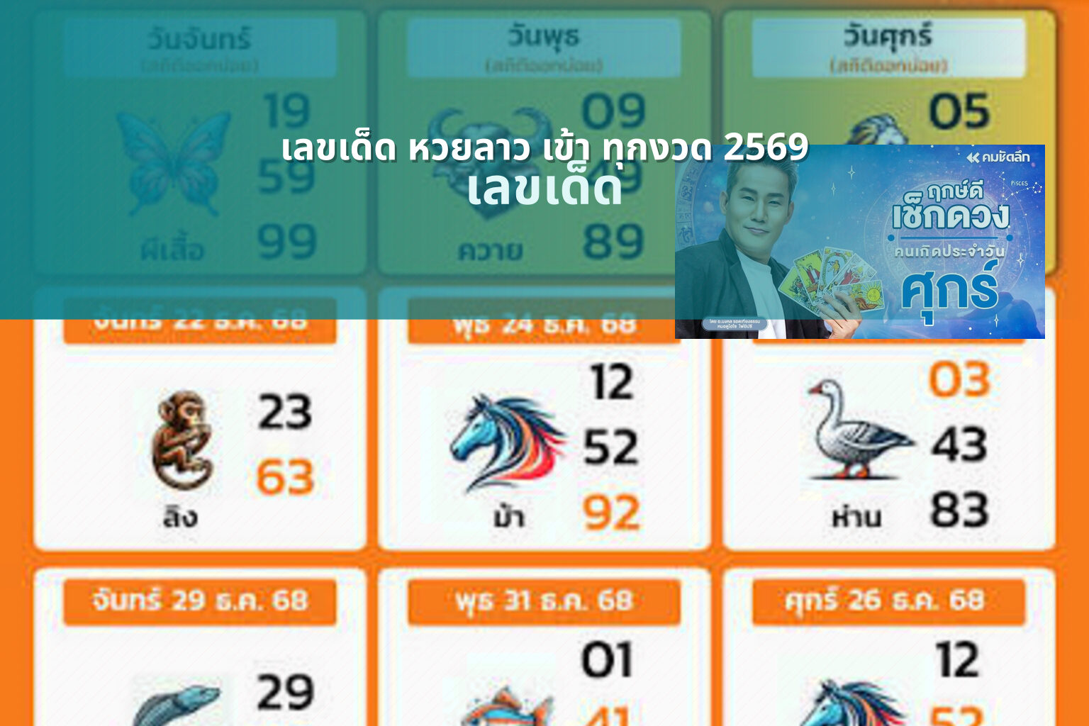 เลขเด็ด หวยลาว เข้า ทุกงวด 2569 เลขเด็ด