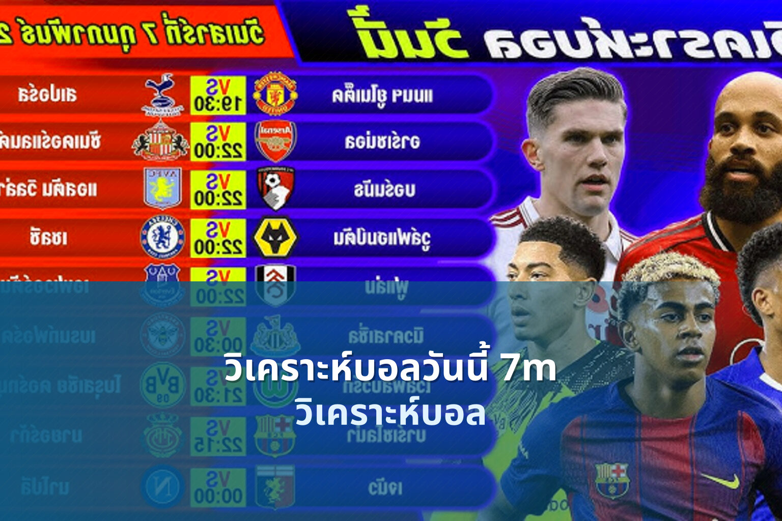 วิเคราะห์บอลวันนี้ 7m วิเคราะห์บอล