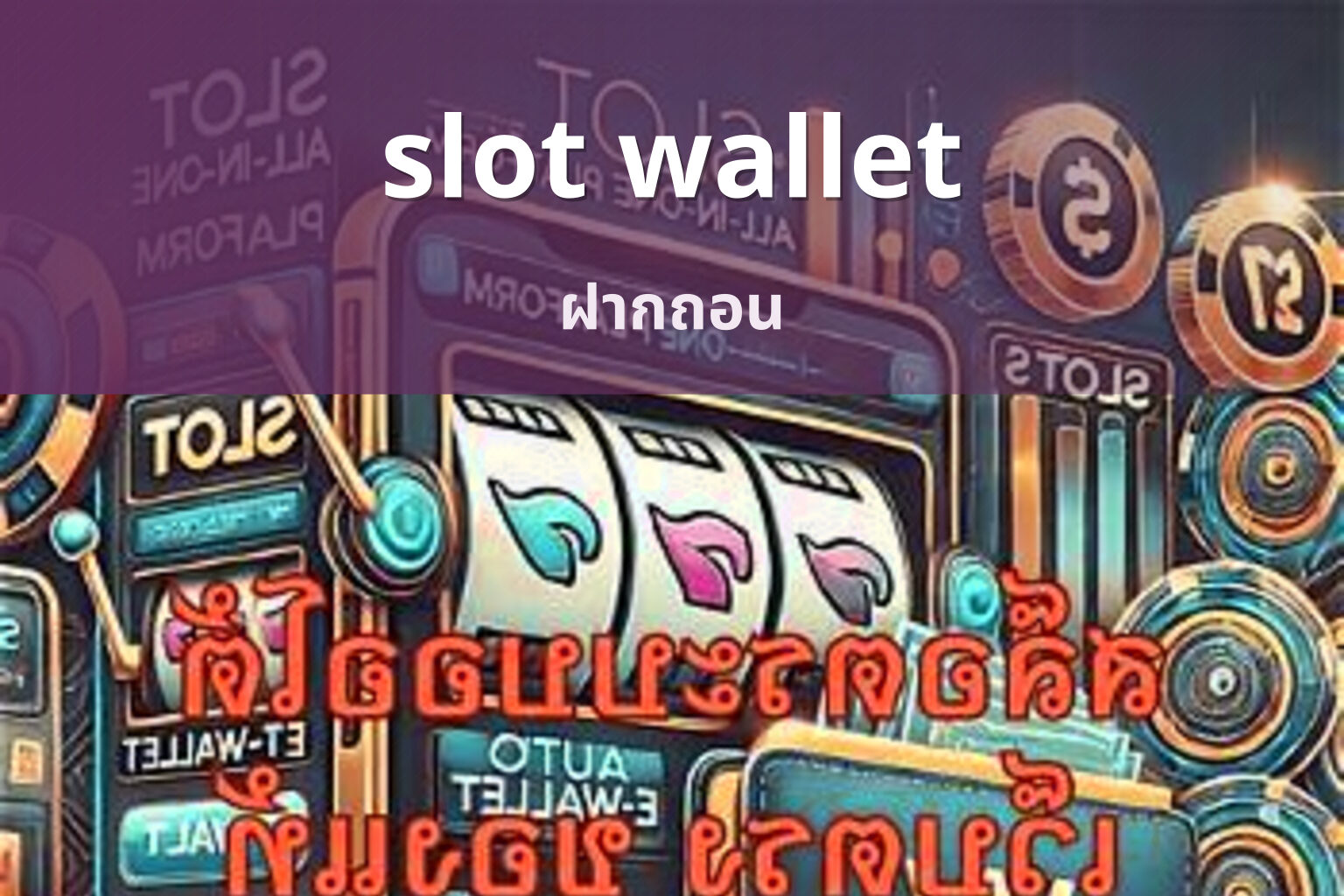 slot wallet ฝากถอน