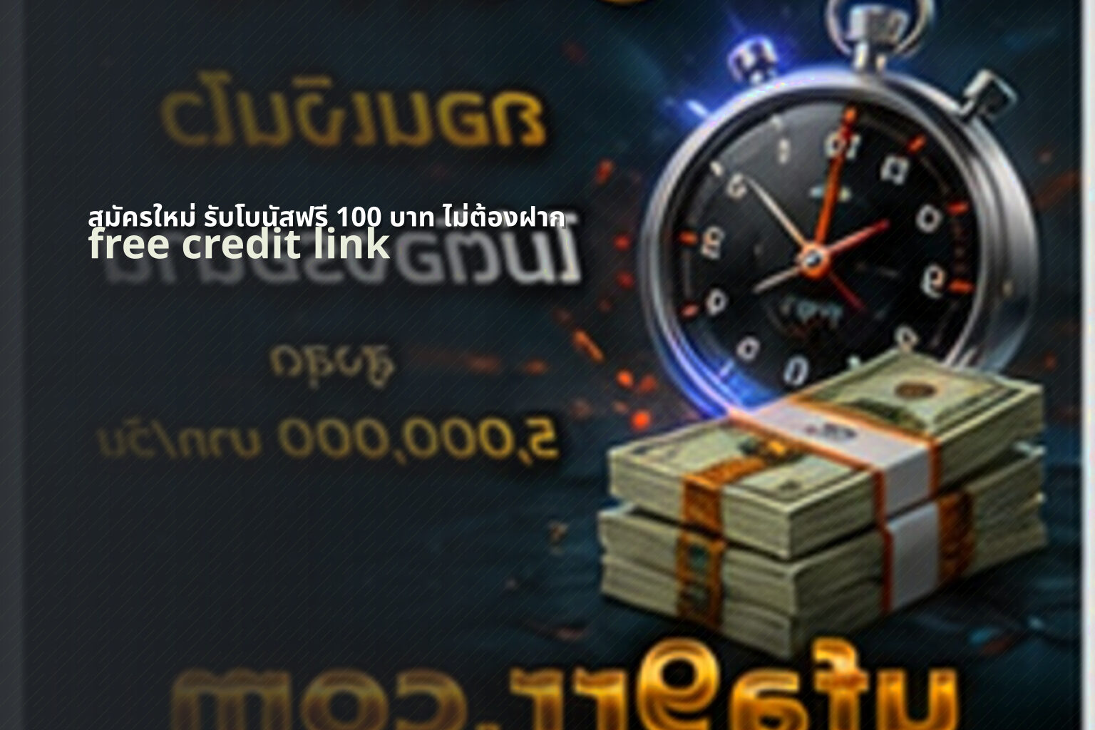 สมัครใหม่ รับโบนัสฟรี 100 บาท ไม่ต้องฝาก free credit link