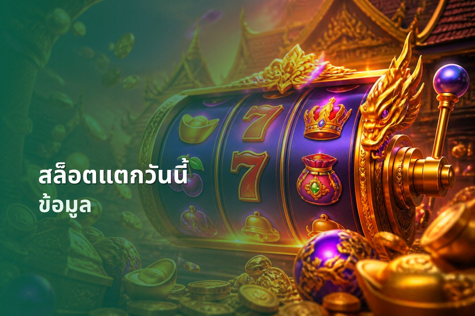 สล็อตแตกวันนี้ ข้อมูล
