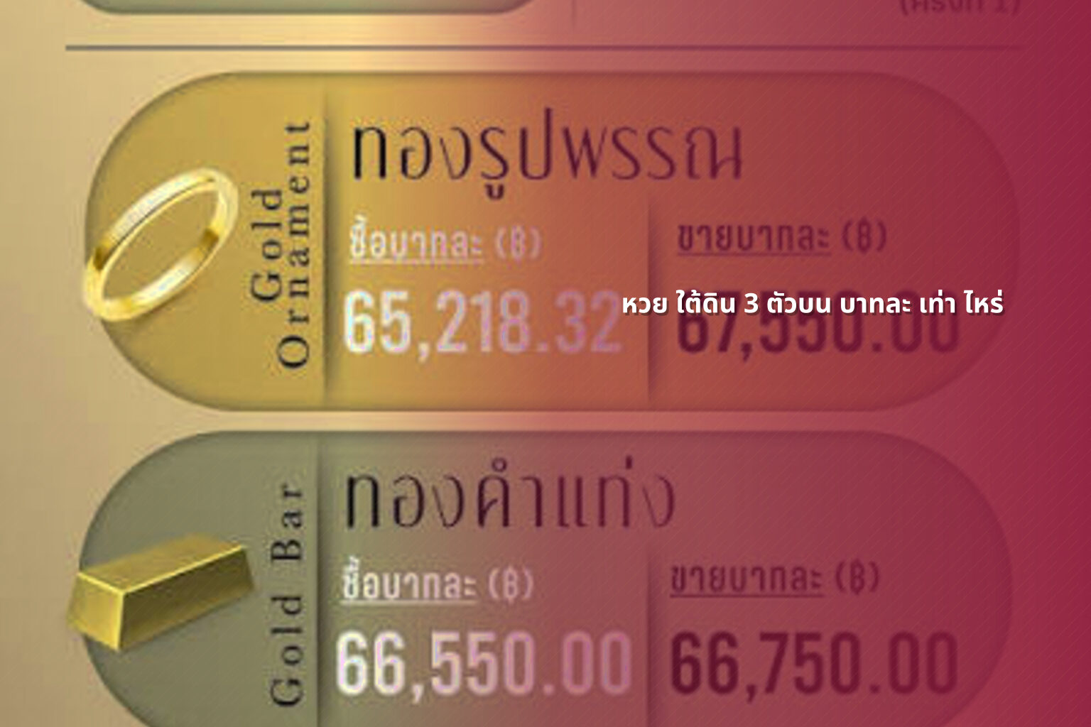 หวย ใต้ดิน 3 ตัวบน บาทละ เท่า ไหร่ - หวยใต้ดิน