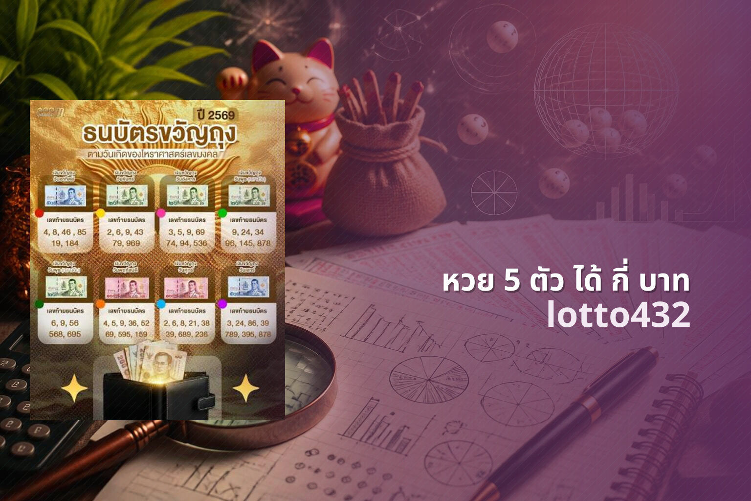 หวย 5 ตัว ได้ กี่ บาท lotto432