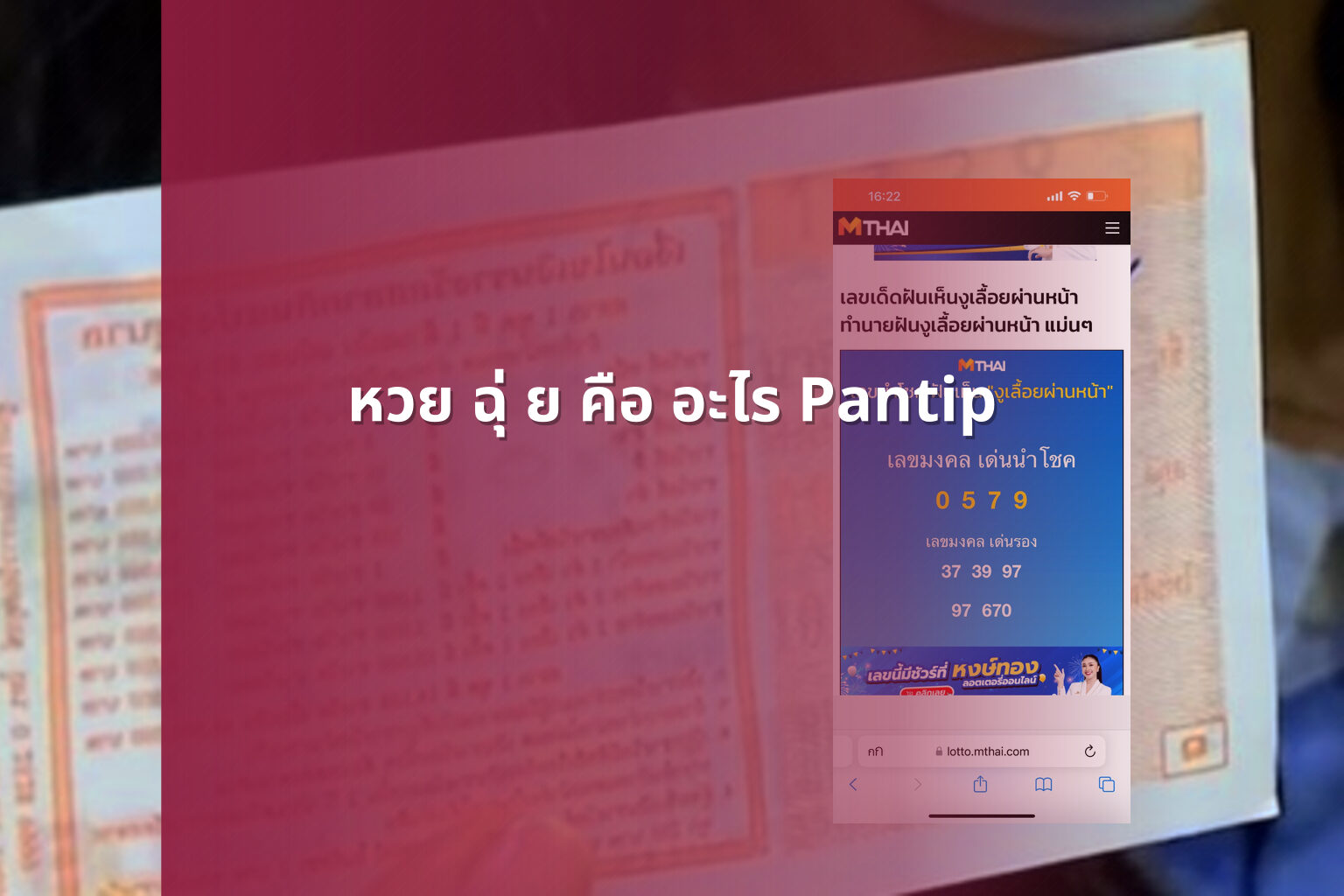 หวย ฉุ่ ย คือ อะไร Pantip - หวย