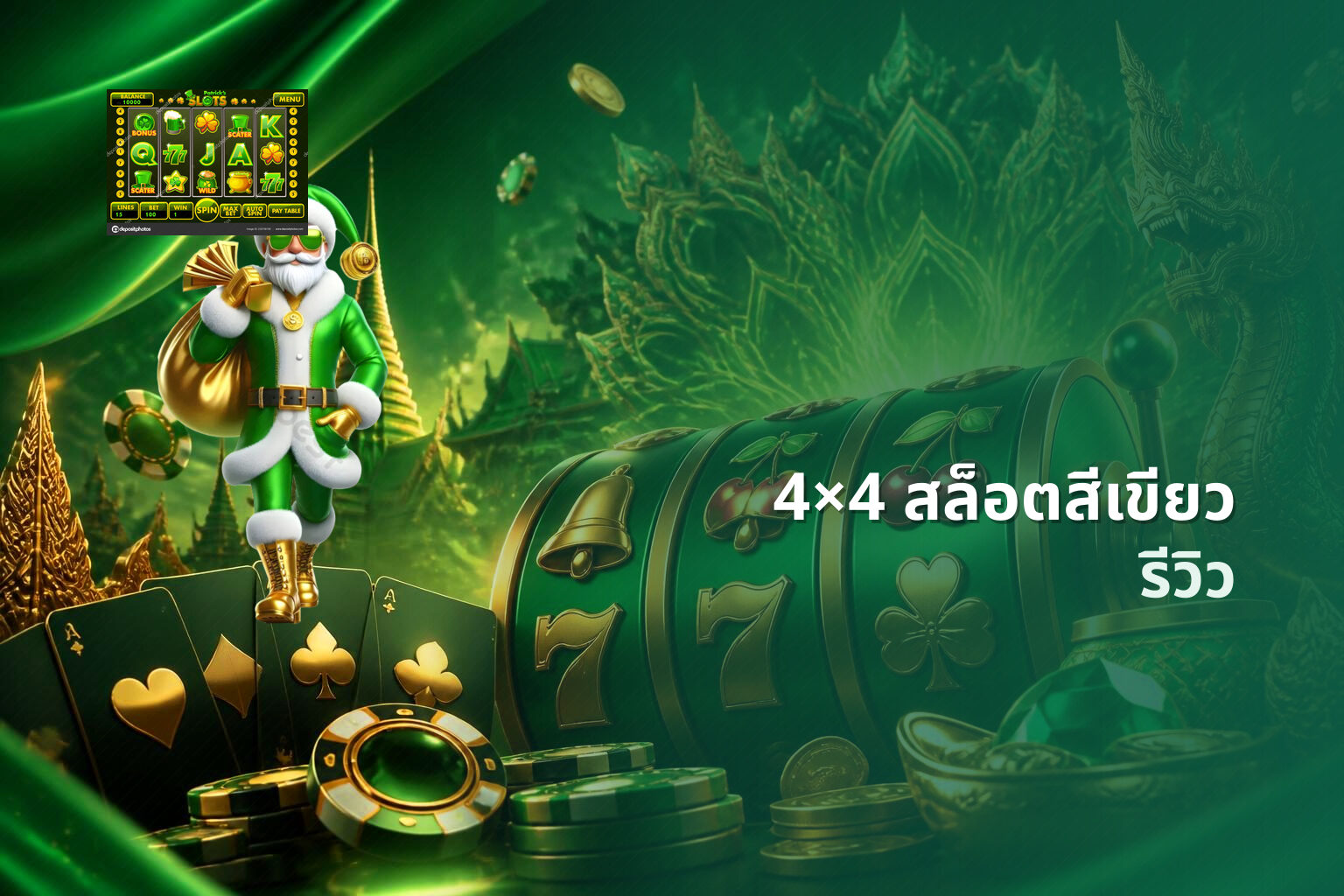 4×4 สล็อตสีเขียว - slot game