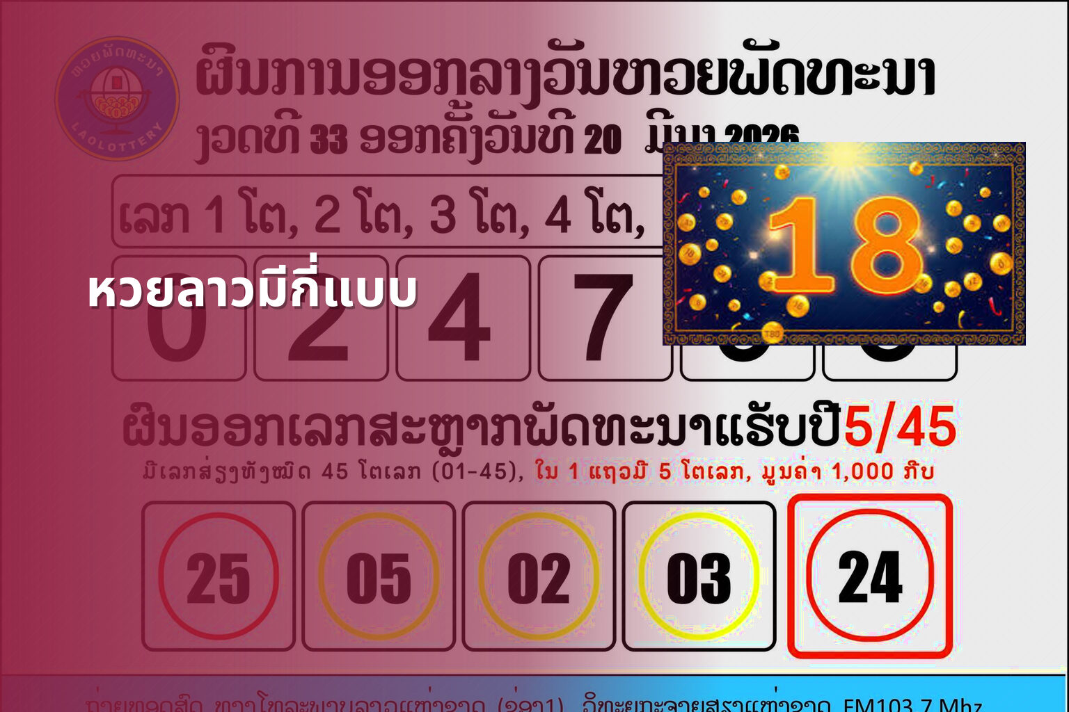 หวยลาวมีกี่แบบ - lottery types