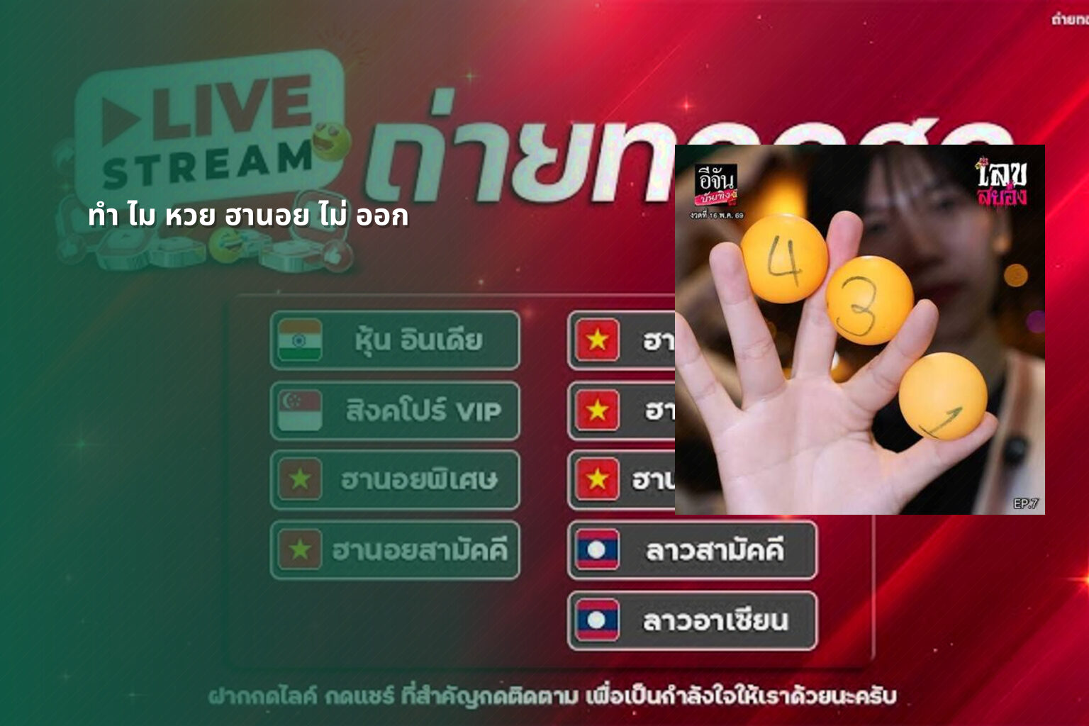 ทํา ไม หวย ฮานอย ไม่ ออก - หวยฮานอย