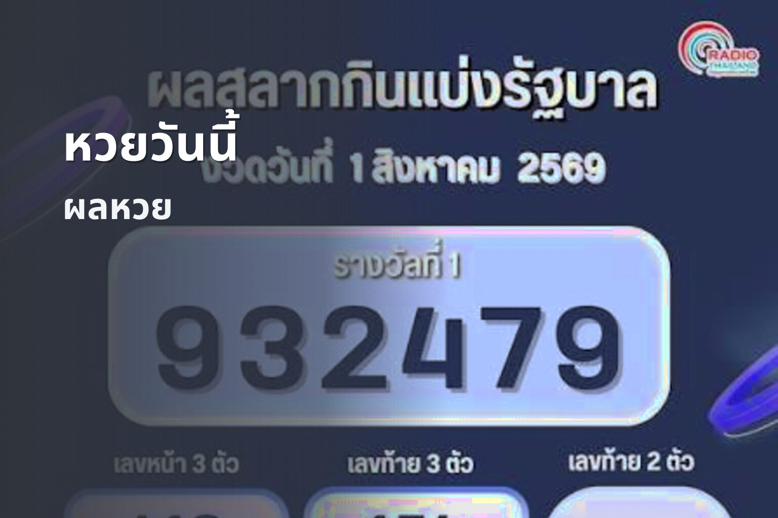 หวยวันนี้ - lottery results