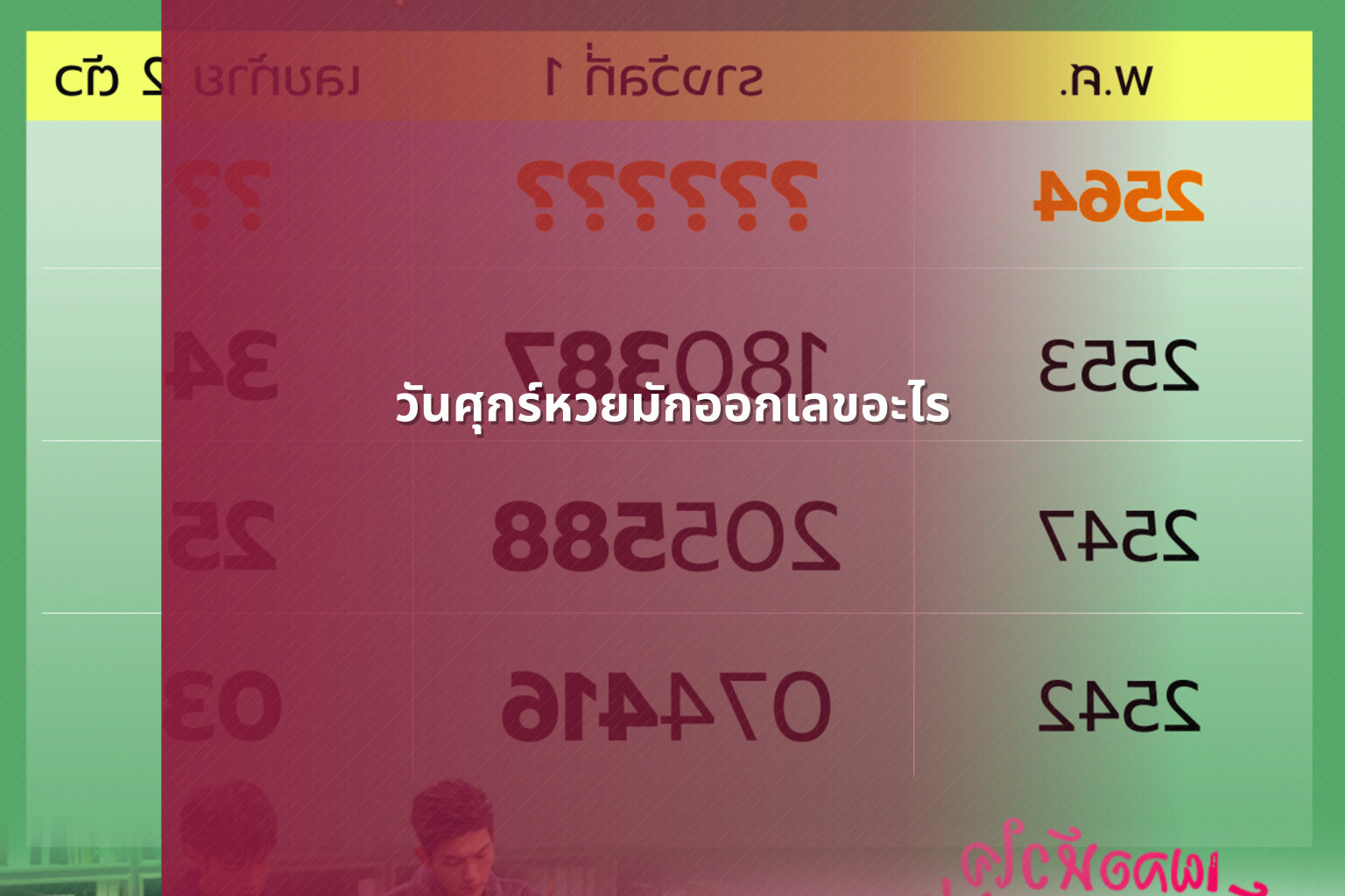 วันศุกร์หวยมักออกเลขอะไร - หวย