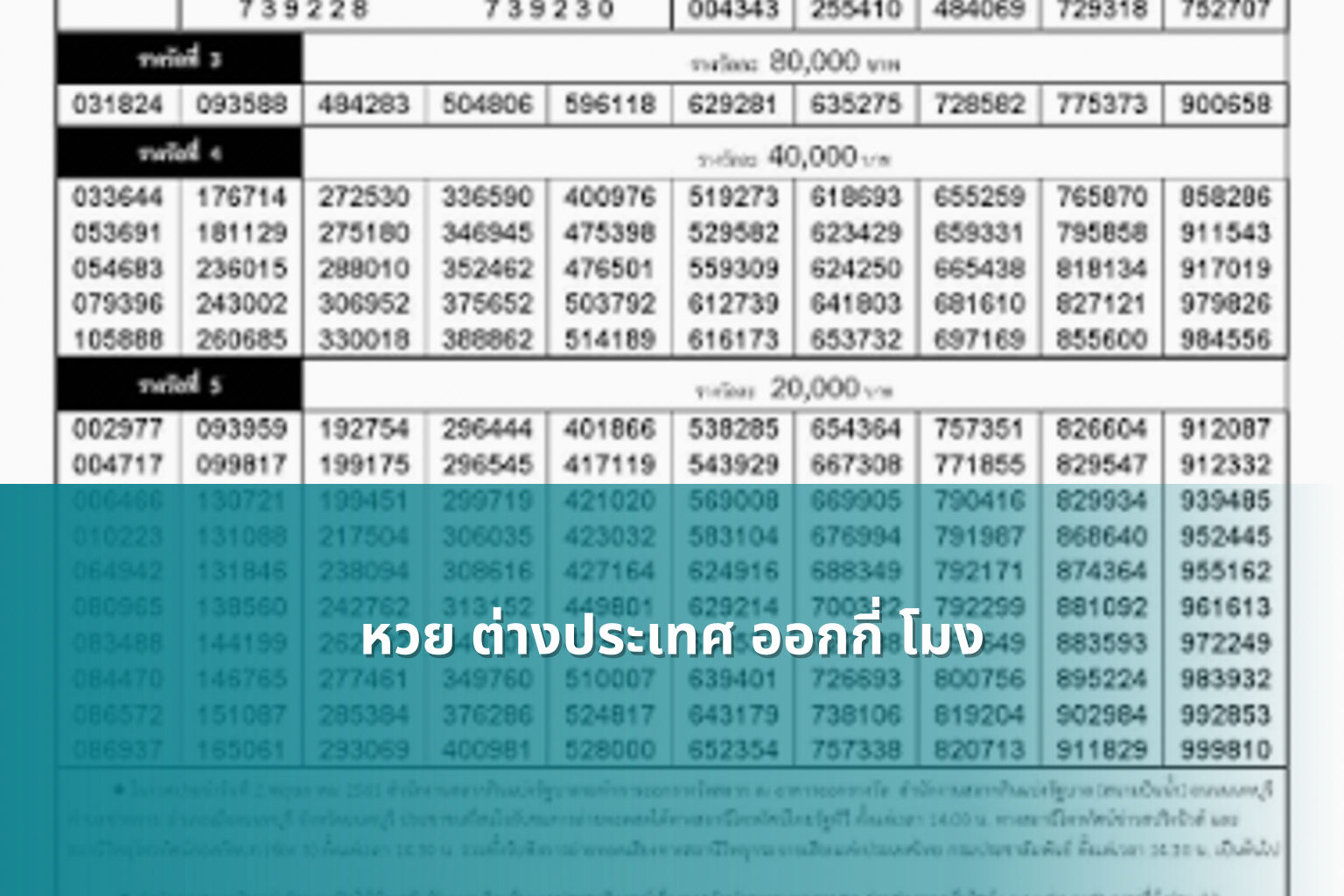 หวย ต่างประเทศ ออกกี่ โมง - หวยต่างประเทศ