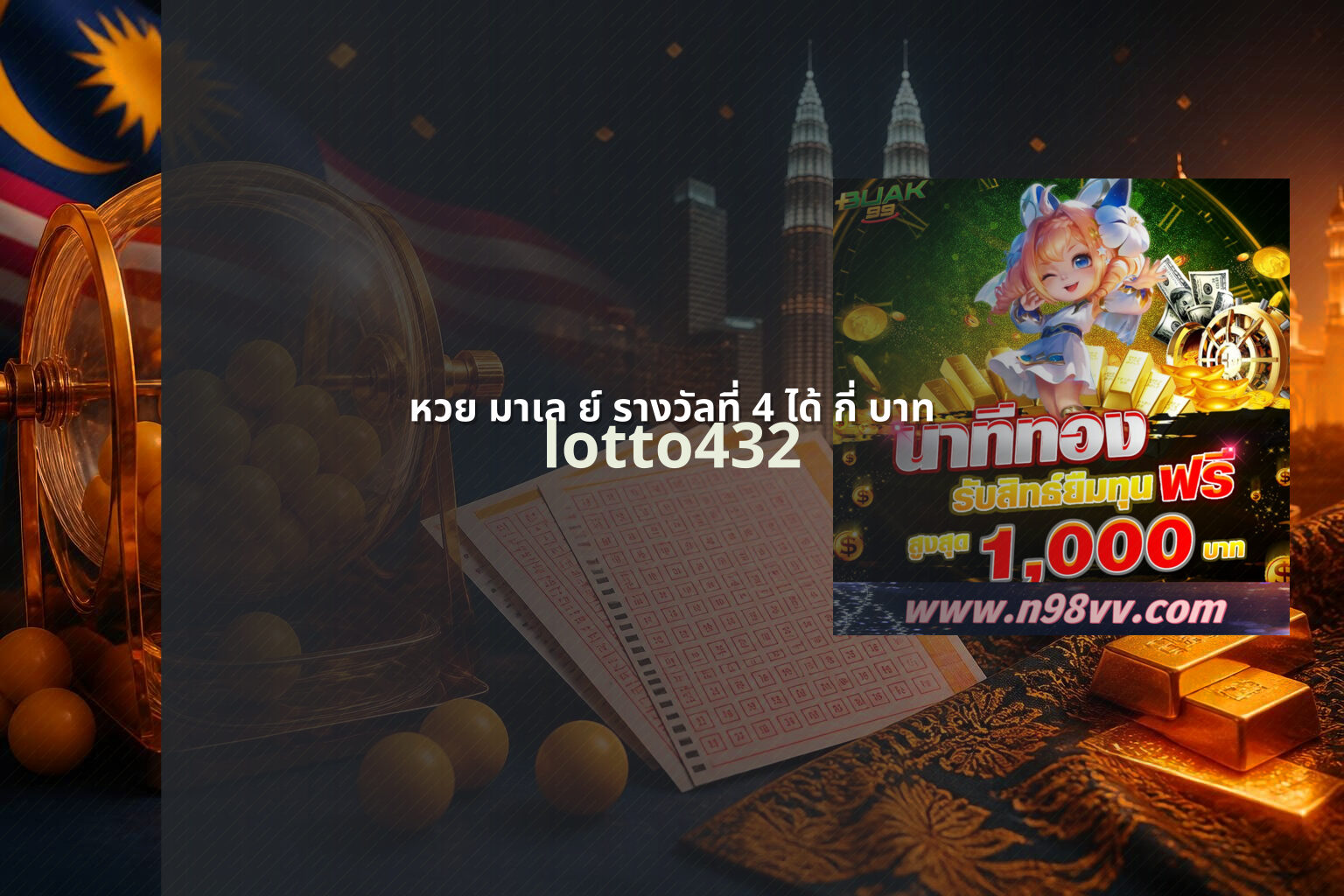 หวย มาเล ย์ รางวัลที่ 4 ได้ กี่ บาท lotto432