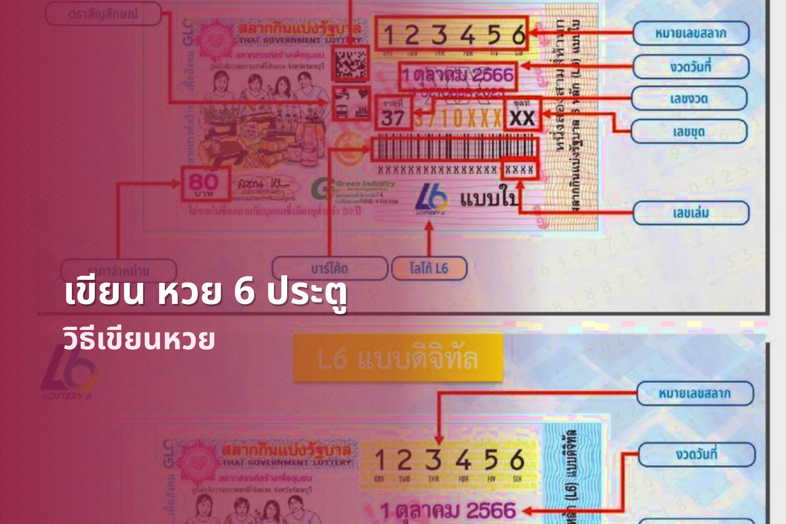 เขียน หวย 6 ประตู - หวย