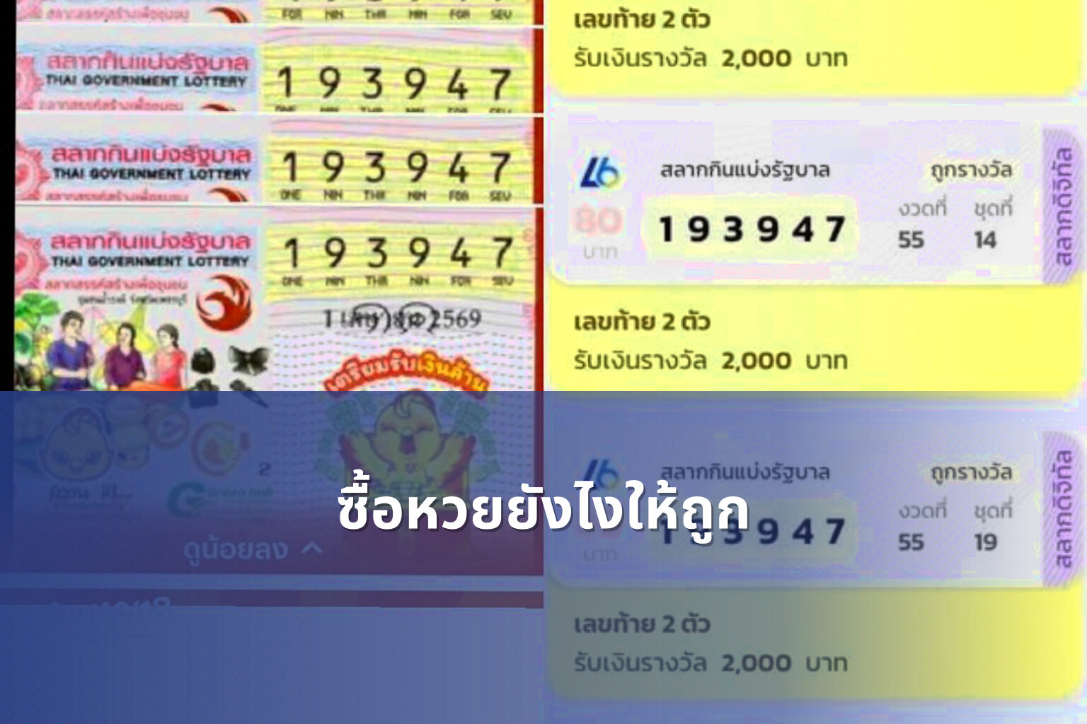 ซื้อหวยยังไงให้ถูก - การซื้อหวย