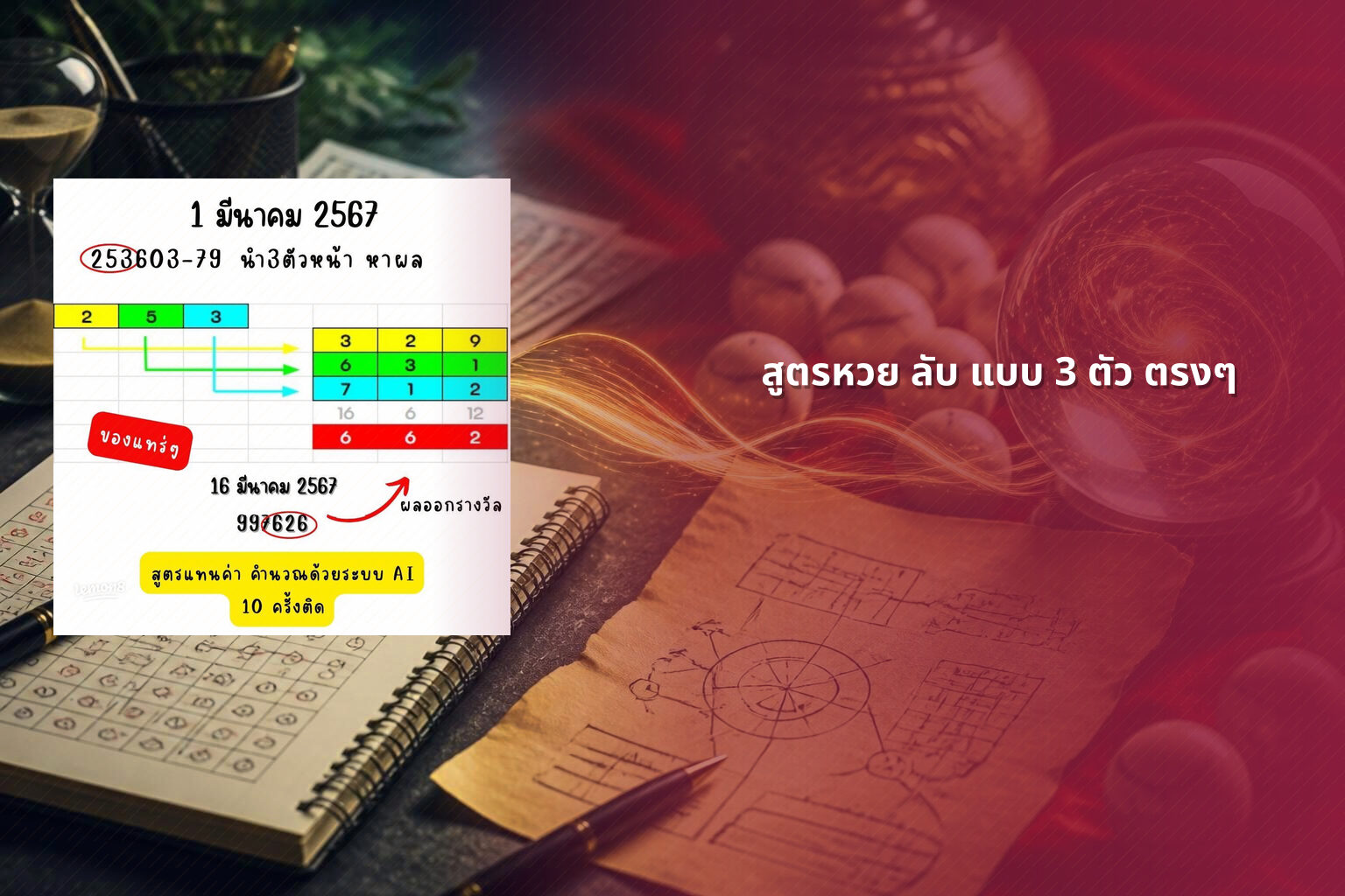 สูตรหวย ลับ แบบ 3 ตัว ตรงๆ - สูตรหวย