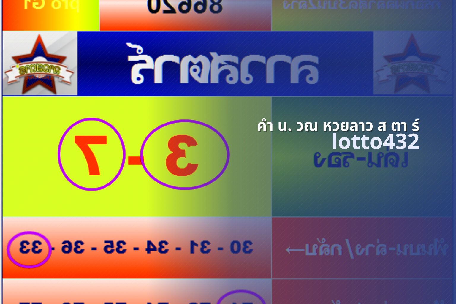 คํา น. วณ หวยลาว ส ตา ร์ - Lao Star lottery calculation
