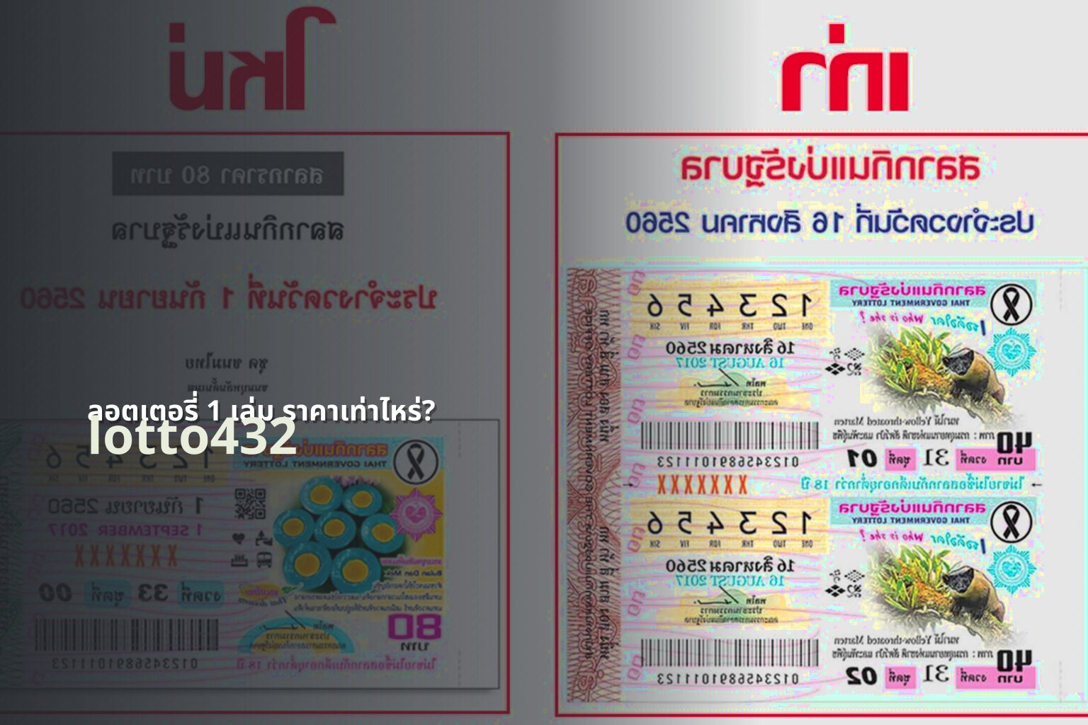 ลอตเตอรี่ 1 เล่ม ราคาเท่าไหร่? - price of a lottery book