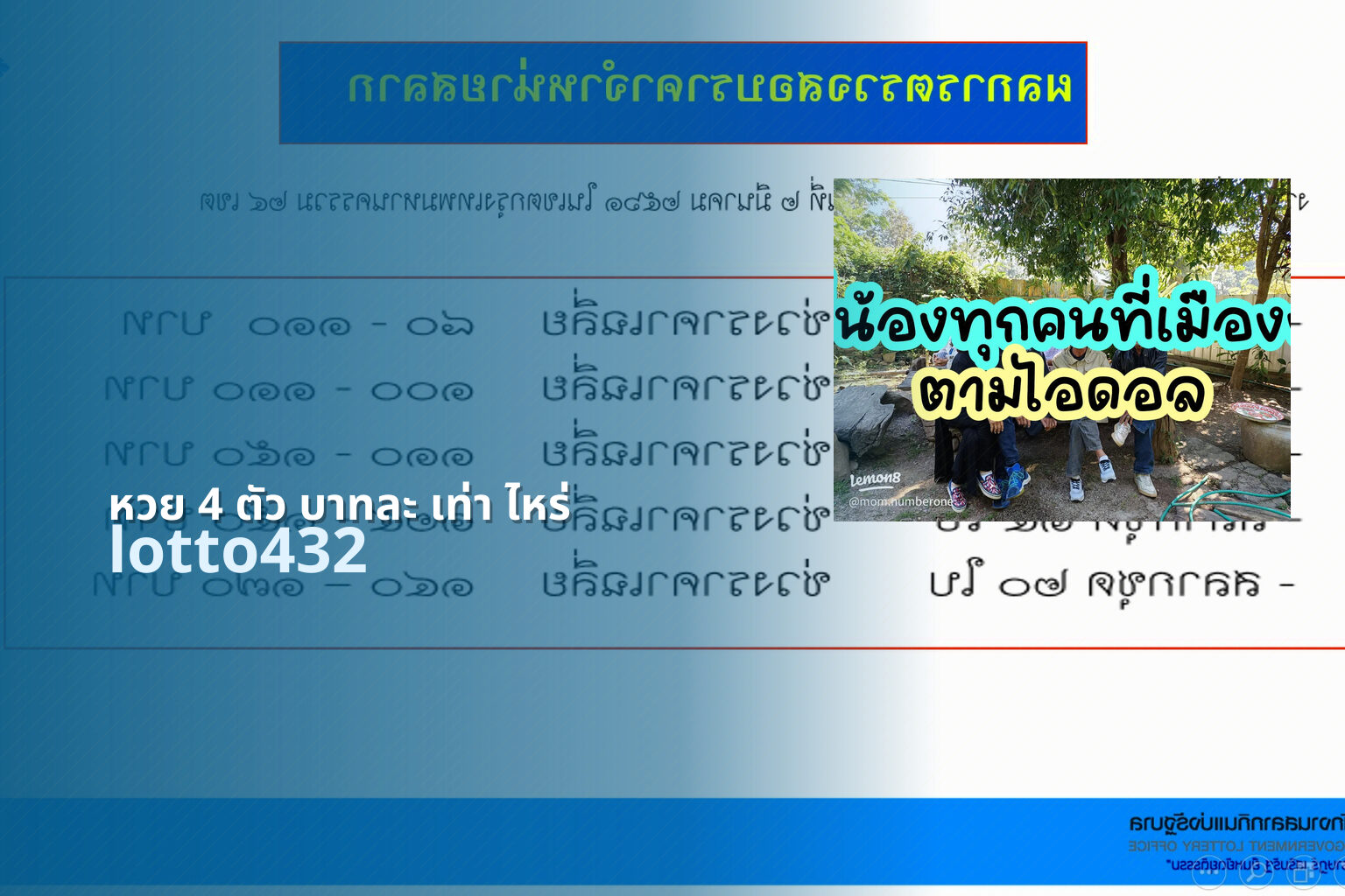 หวย 4 ตัว บาทละ เท่า ไหร่ - 4-digit lottery payout