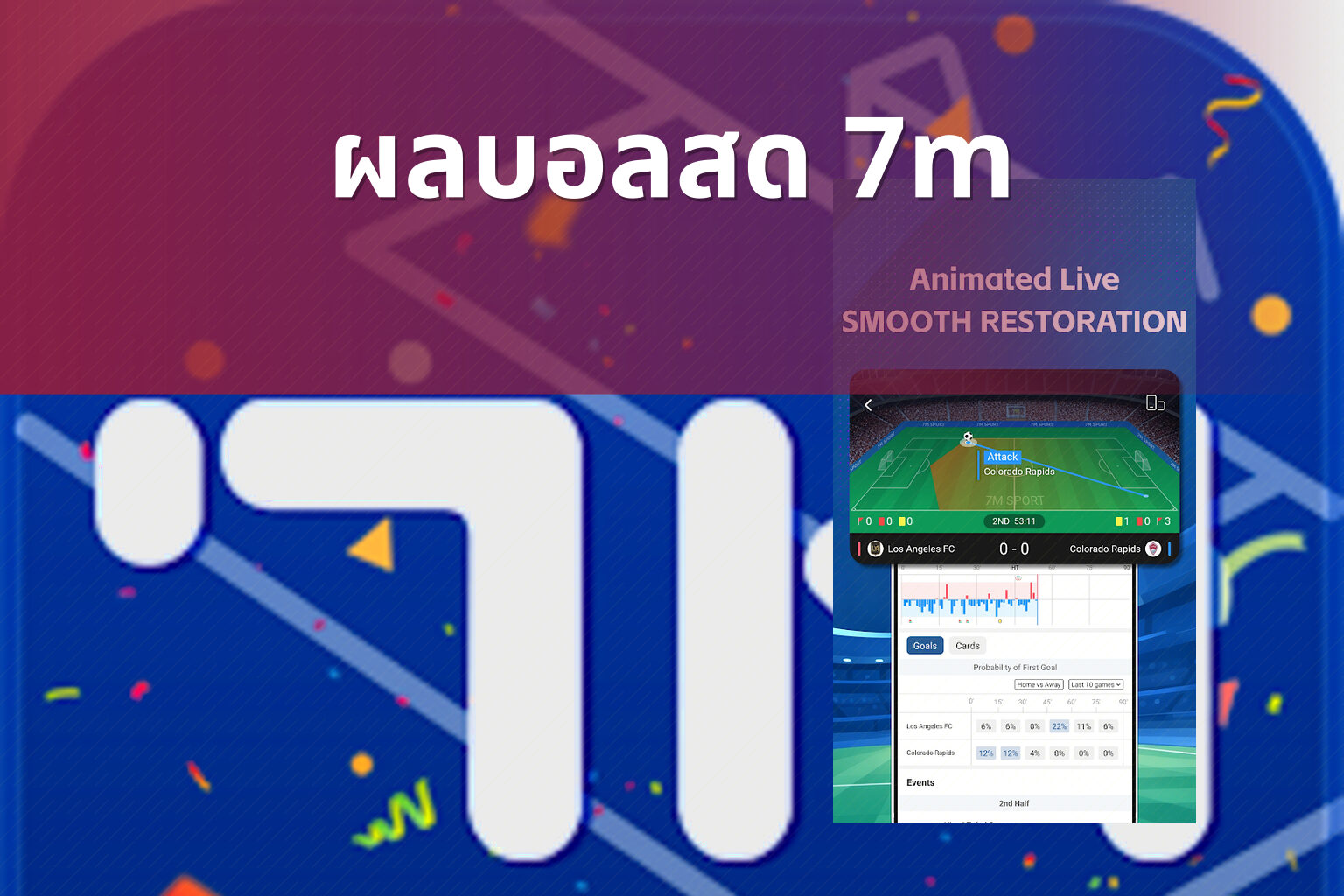 ผลบอลสด 7m - live football scores