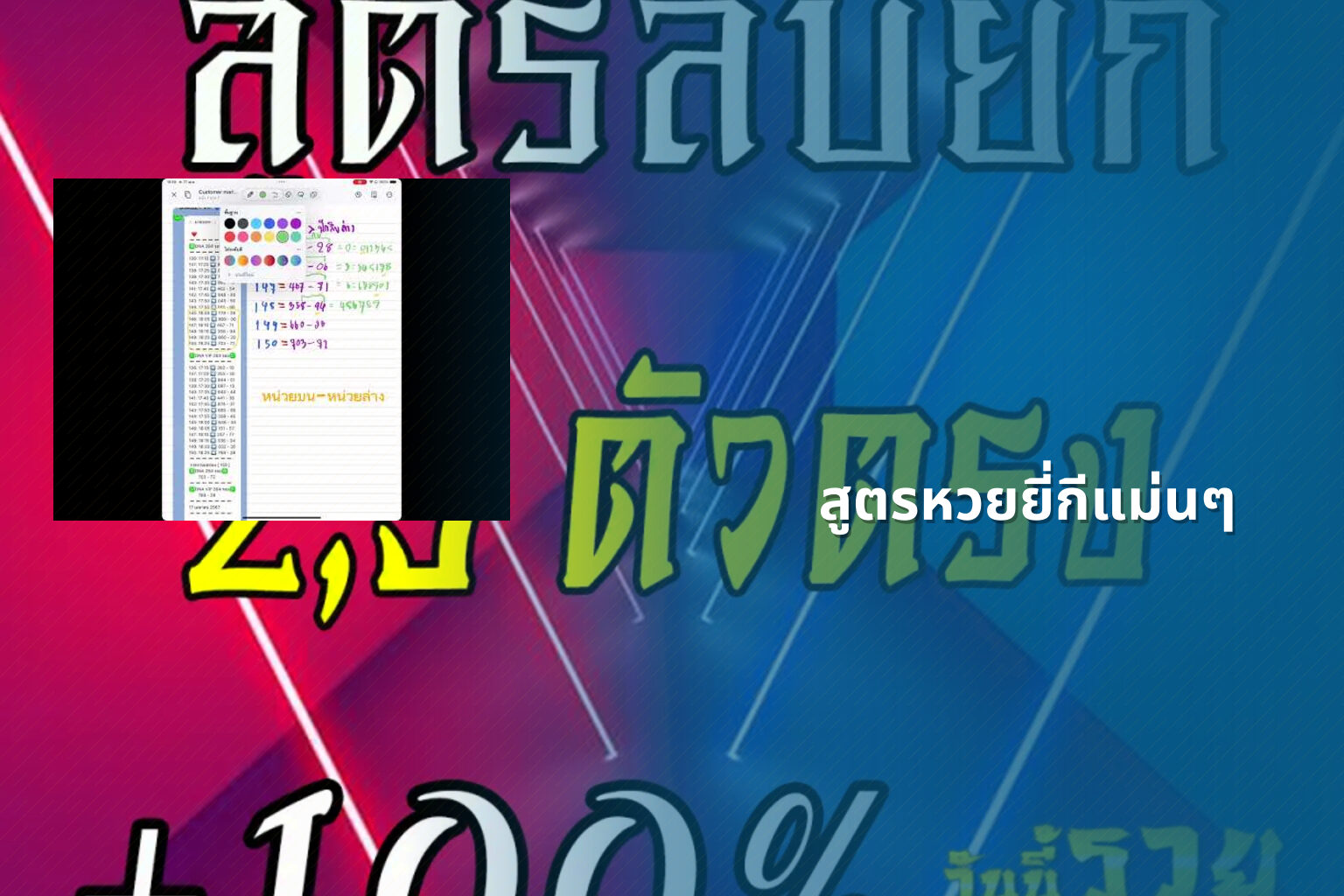 สูตรหวยยี่กีแม่นๆ - หวยยี่กี