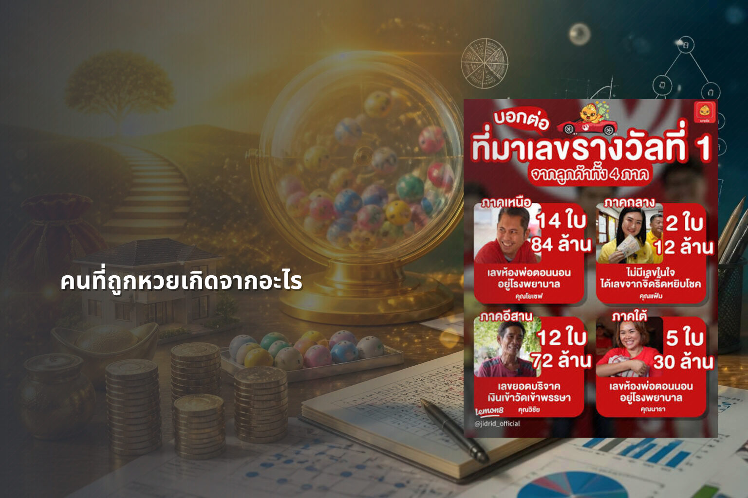 คนที่ถูกหวยเกิดจากอะไร - lottery winners