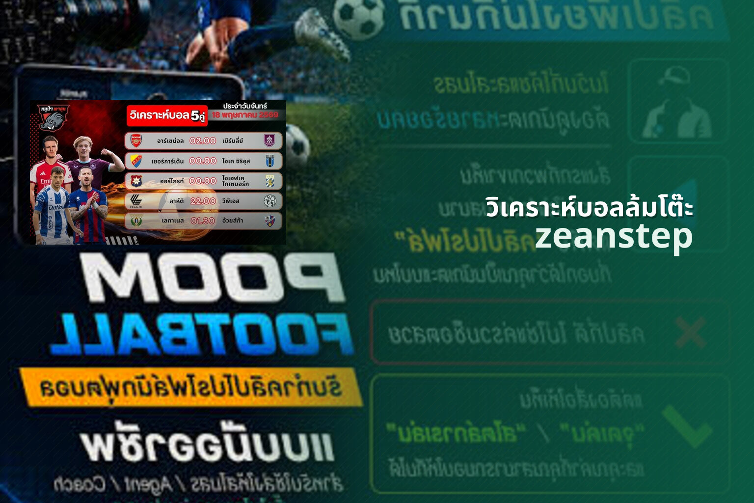 วิเคราะห์บอลล้มโต๊ะ zeanstep