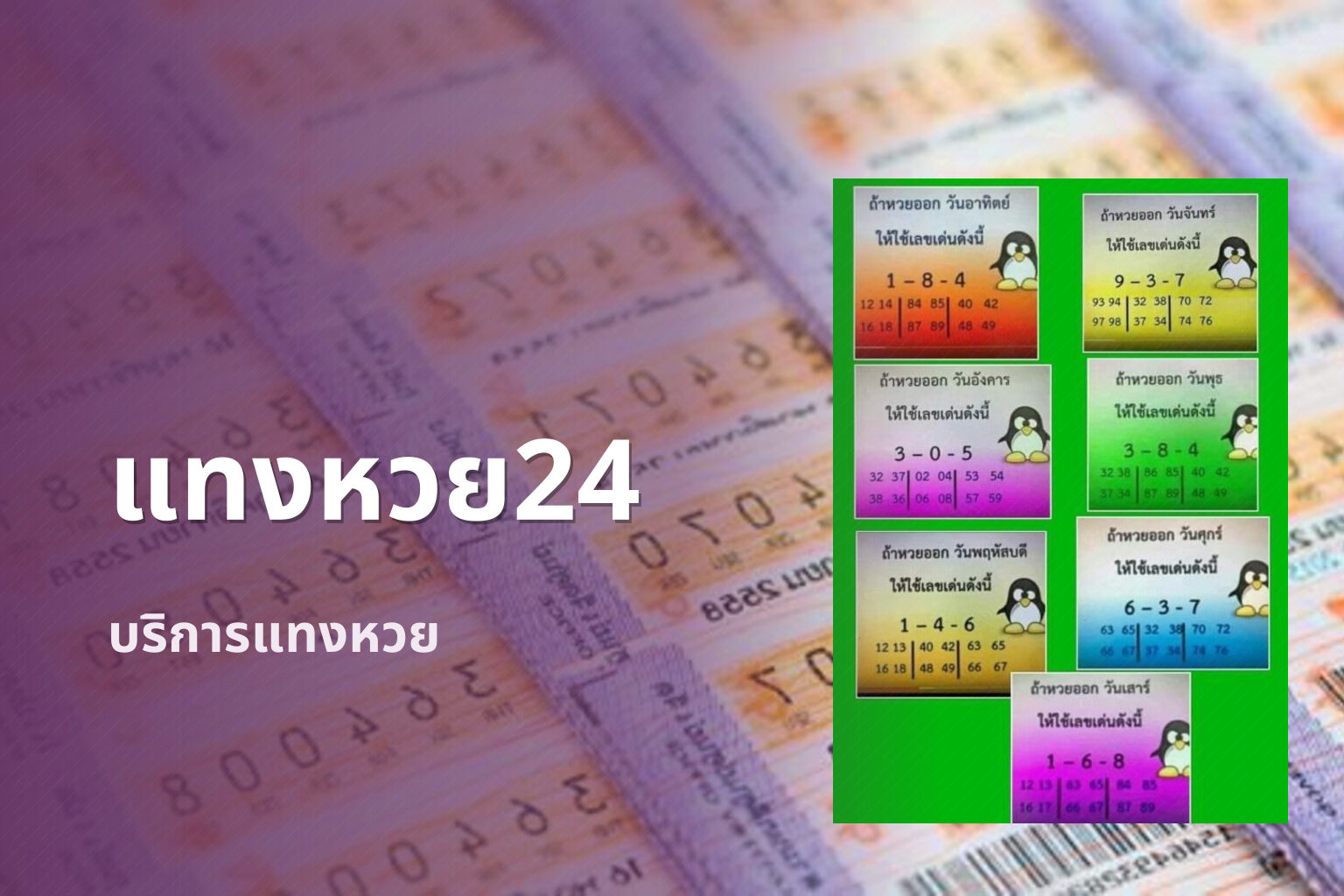 แทงหวย24 - lottery service