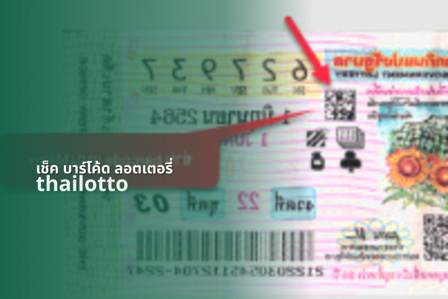 เช็ค บาร์โค้ด ลอตเตอรี่ thailotto