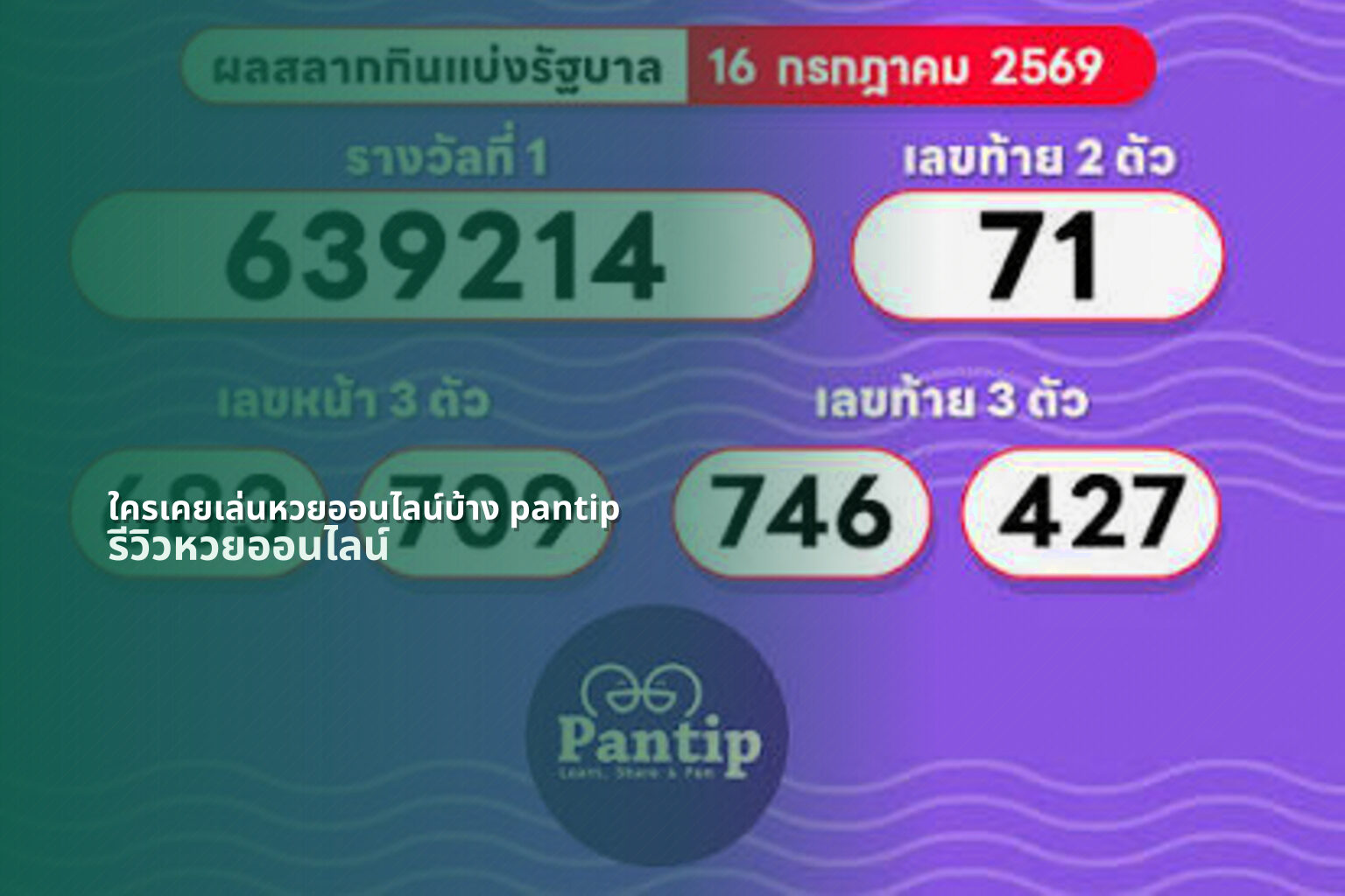 ใครเคยเล่นหวยออนไลน์บ้าง pantip รีวิวหวยออนไลน์