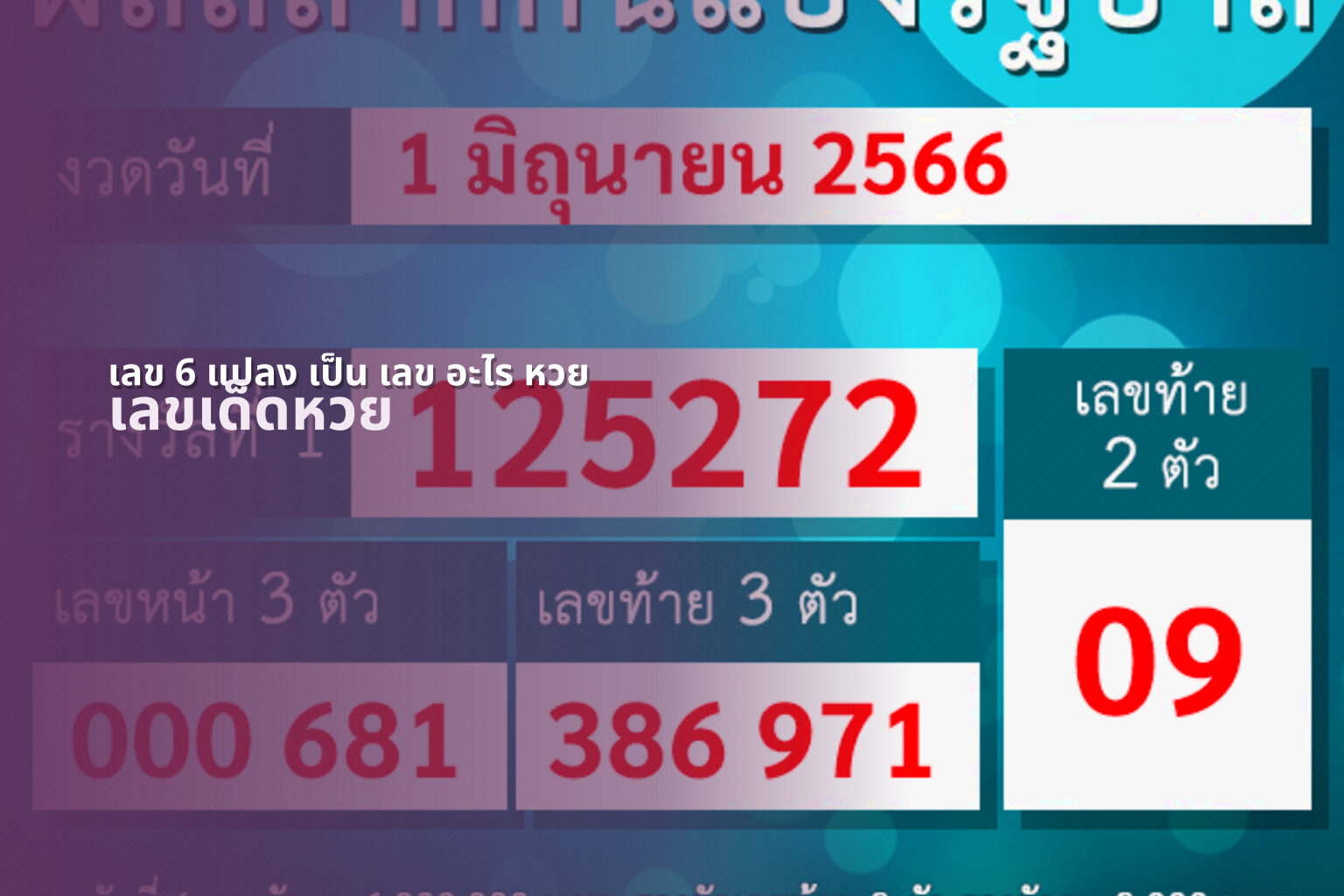 เลข 6 แปลง เป็น เลข อะไร หวย เลขเด็ดหวย